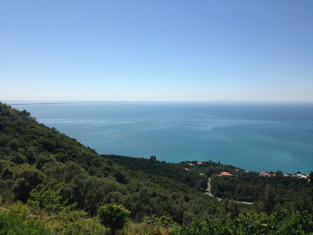 View from the Arrábida hills to the sea